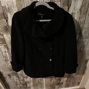 Black Anne Klein Pea Coat Size 12